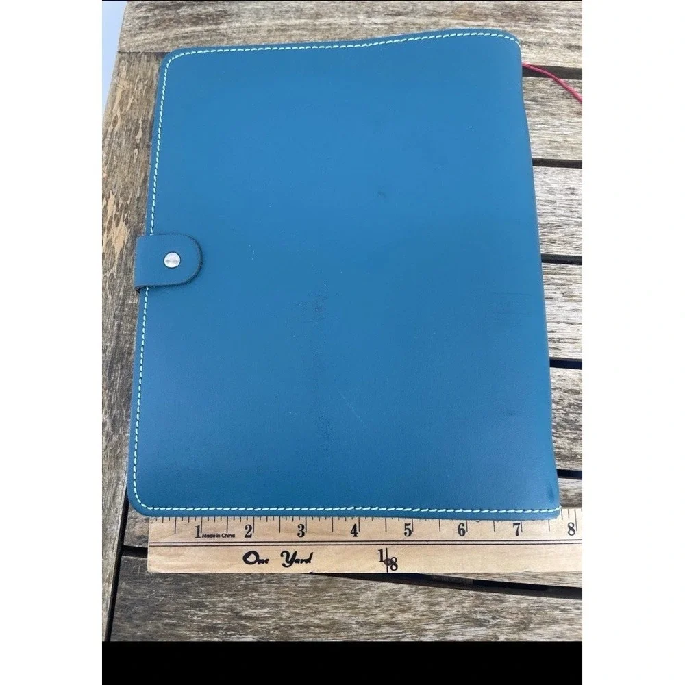 Filofax The Original A5 Leather Planner Organizer Teal Ring Binder Agenda